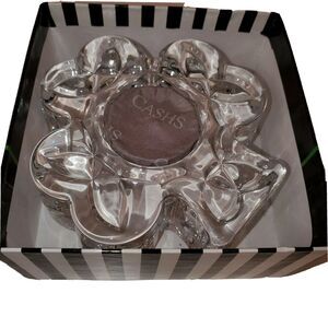 Cashs Crystal Celtic Votive Candle Large Handmade Ireland Irish Shamrock New